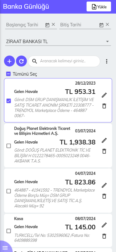 Hesaplarınızı otomatik banka entegrasyonu ile kolayca yönetin. Tüm işlemleriniz API desteğiyle hızlı ve güvenli bir şekilde gerçekleşir.